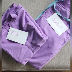 Figs lilac scrubs set xxs-petite joggers and xxs Rafaela top